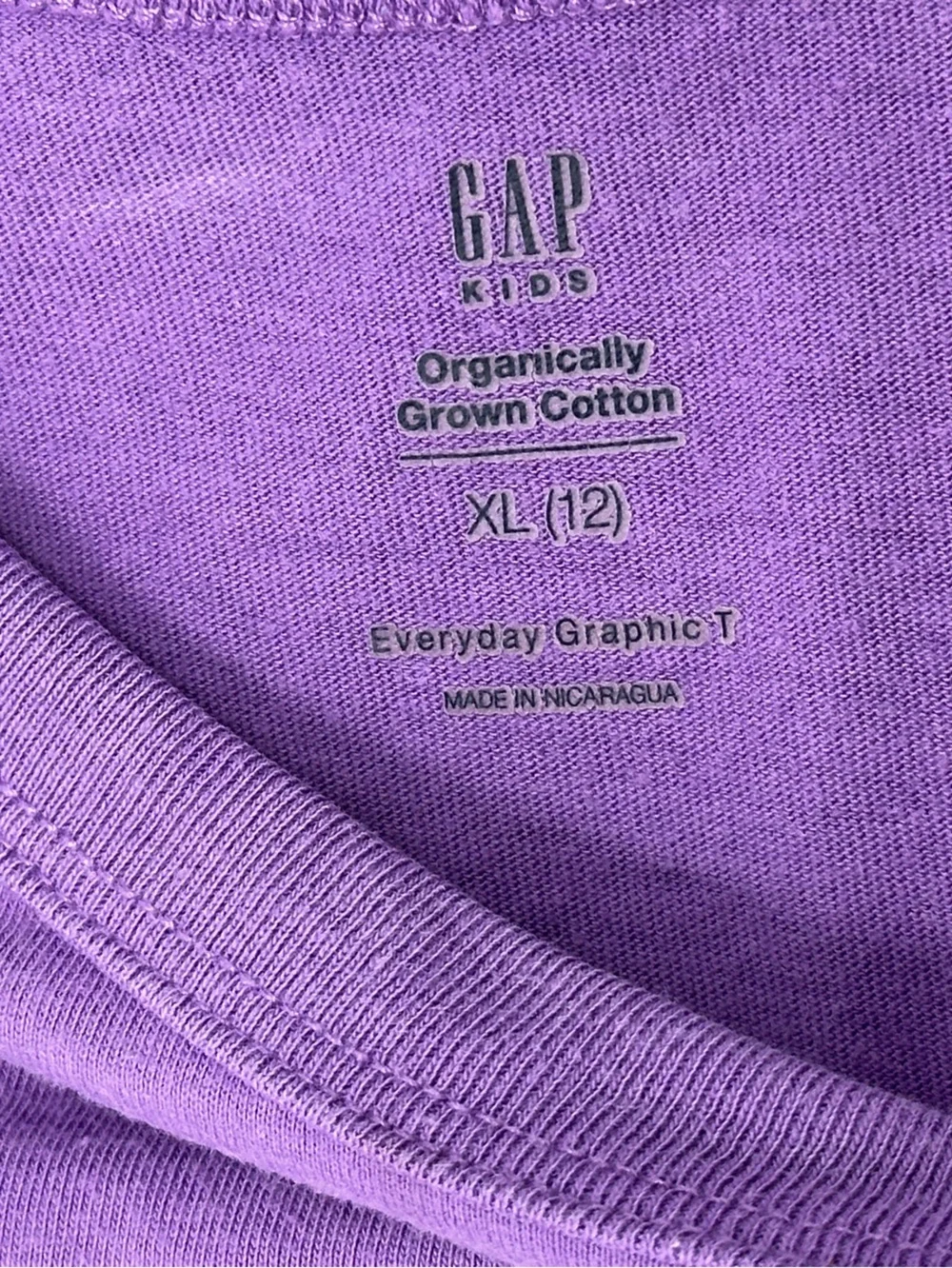Kids gap shirt - Purple Shark Jaws Graphic Tee shirt - 100% cotton size 10 - 12